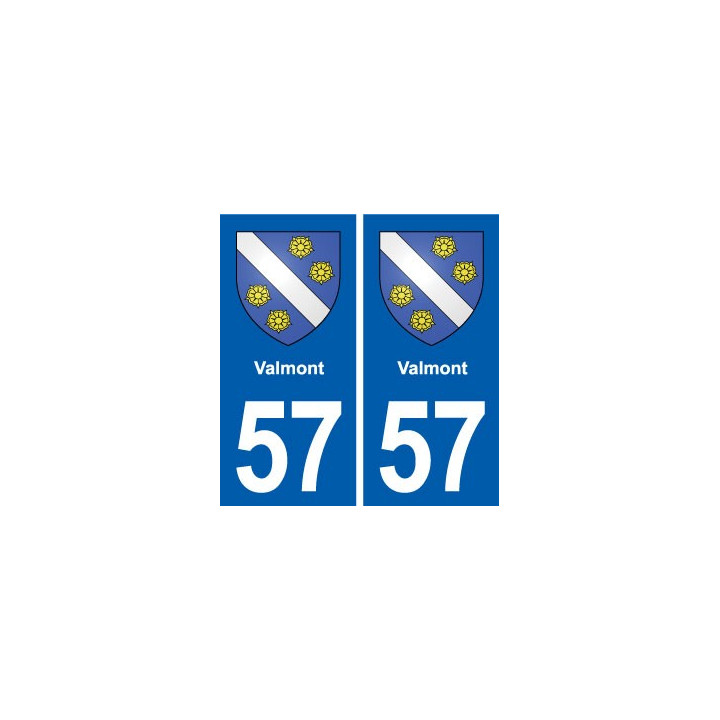 57 Valmont  blason autocollant plaque stickers ville
