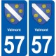 57 Valmont  blason autocollant plaque stickers ville