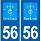 56 Port-Louis logo autocollant plaque stickers ville