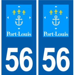 56 Port-Louis logo autocollant plaque stickers ville