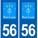56 Port-Louis logo autocollant plaque stickers ville