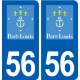 56 Port-Louis logo autocollant plaque stickers ville
