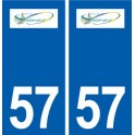 57 Valmont logo autocollant plaque stickers ville