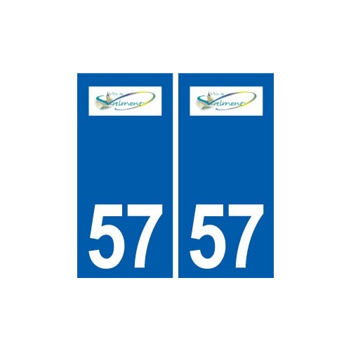 57 Valmont logo autocollant plaque stickers ville
