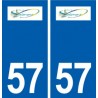 57 Valmont logo autocollant plaque stickers ville
