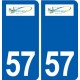 57 Valmont logo autocollant plaque stickers ville