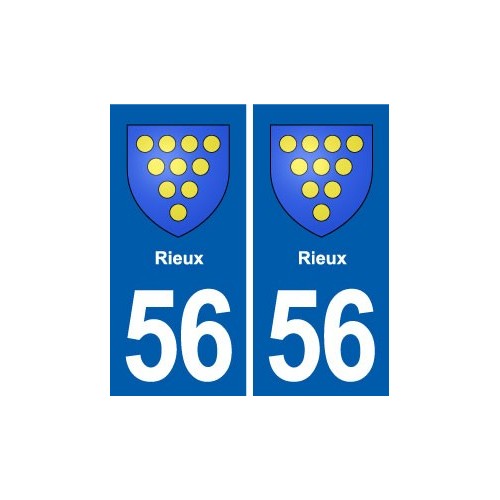 56 Rieux blason autocollant plaque stickers ville