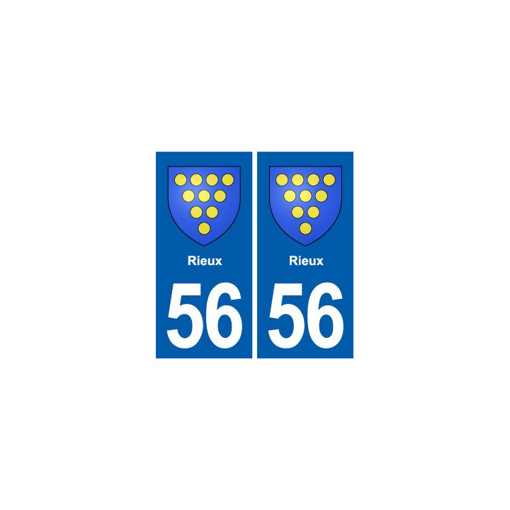 56 Rieux blason autocollant plaque stickers ville