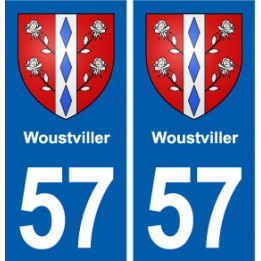 57 Woustviller blason autocollant plaque stickers ville