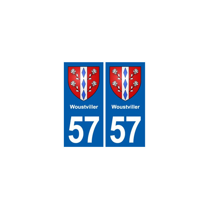 57 Woustviller blason autocollant plaque stickers ville