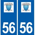56 Rieux logo autocollant plaque stickers ville