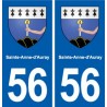 56 Sainte-Anne-d'Auray blason autocollant plaque stickers ville