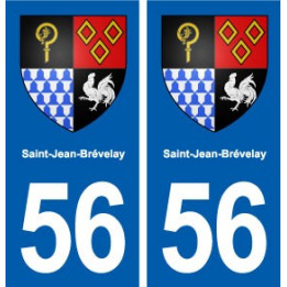 56 Saint-Jean-Brévelay blason autocollant plaque stickers ville