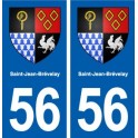 56 Saint-Jean-Brévelay blason autocollant plaque stickers ville