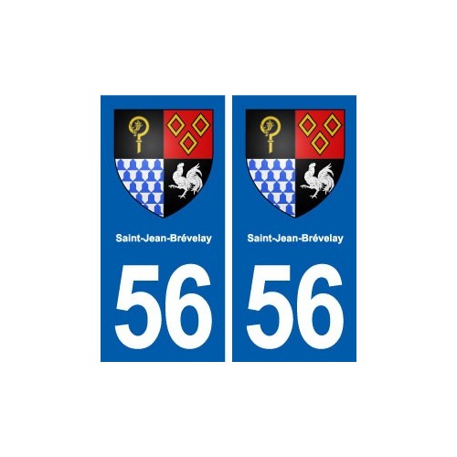 56 Saint-Jean-Brévelay blason autocollant plaque stickers ville
