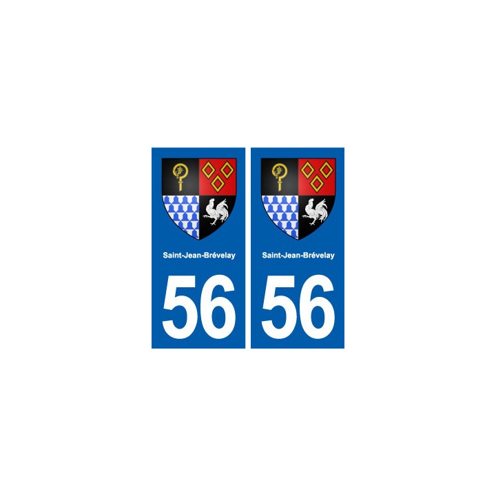 56 Saint-Jean-Brévelay blason autocollant plaque stickers ville