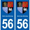 56 Saint-Jean-Brévelay blason autocollant plaque stickers ville