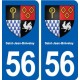 56 Saint-Jean-Brévelay blason autocollant plaque stickers ville
