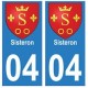04 Sisteron ville autocollant plaque