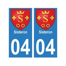 04 Sisteron ville autocollant plaque