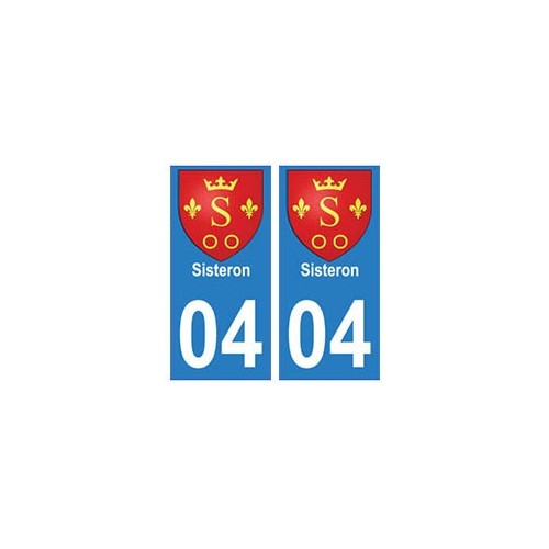04 Sisteron ville autocollant plaque