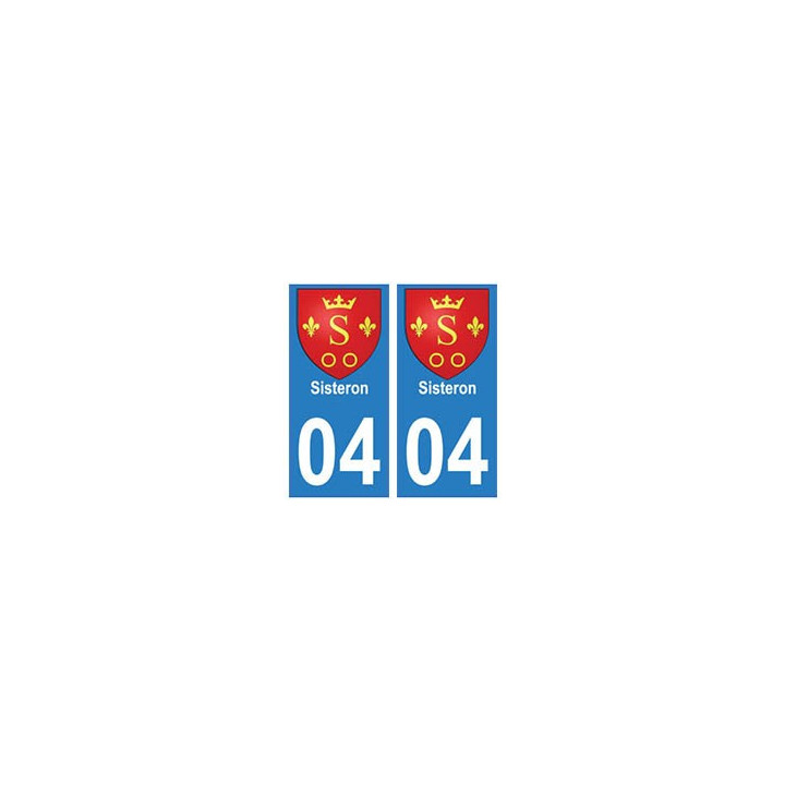 04 Sisteron ville autocollant plaque