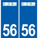 56 Saint-Jean-Brévelay logo autocollant plaque stickers ville
