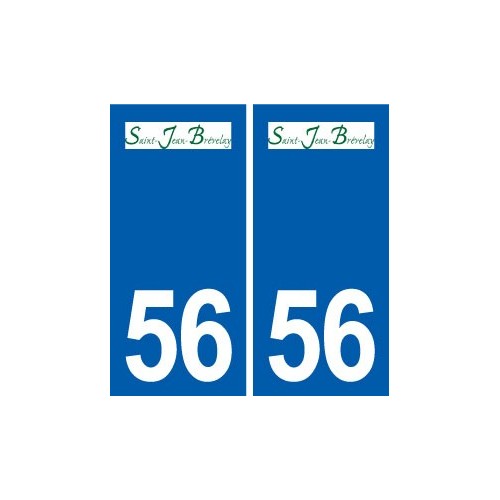 56 Saint-Jean-Brévelay logo autocollant plaque stickers ville