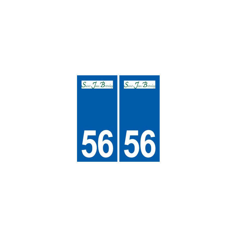 56 Saint-Jean-Brévelay logo autocollant plaque stickers ville