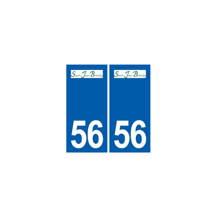 56 Saint-Jean-Brévelay logo autocollant plaque stickers ville