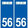 56 Saint-Jean-Brévelay logo autocollant plaque stickers ville