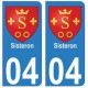 04 Sisteron ville autocollant plaque