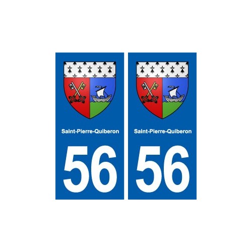 56 Saint-Pierre-Quiberon blason autocollant plaque stickers ville