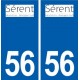 56 Sérent logo autocollant plaque stickers ville