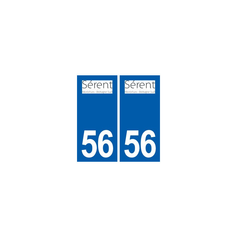 56 Sérent logo autocollant plaque stickers ville