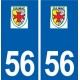 56 Sulniac logo autocollant plaque stickers ville