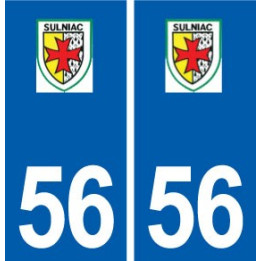 56 Sulniac logo autocollant plaque stickers ville