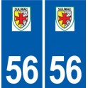 56 Sulniac logo autocollant plaque stickers ville
