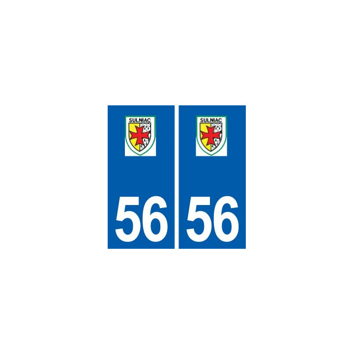 56 Sulniac logo autocollant plaque stickers ville