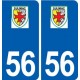 56 Sulniac logo autocollant plaque stickers ville