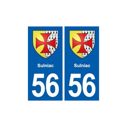 56 Sulniac blason autocollant plaque stickers ville