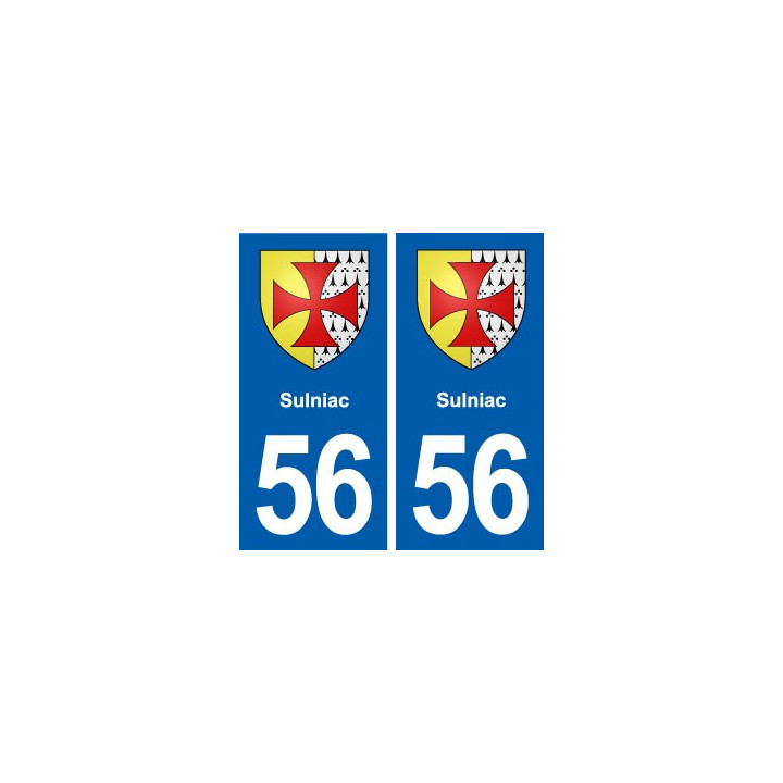 56 Sulniac blason autocollant plaque stickers ville
