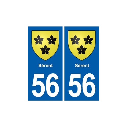 56 Sérent blason autocollant plaque stickers ville