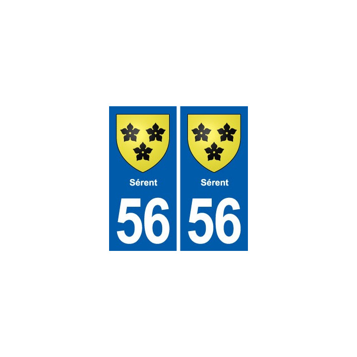 56 Sérent blason autocollant plaque stickers ville