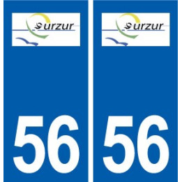 56 Surzur logo autocollant plaque stickers ville