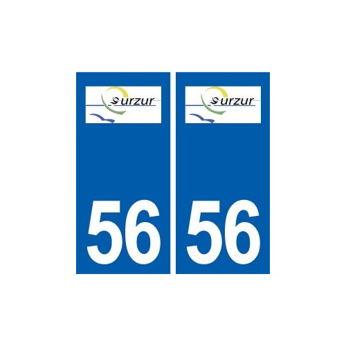56 Surzur logo autocollant plaque stickers ville