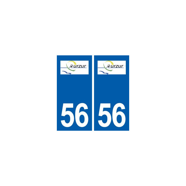 56 Surzur logo autocollant plaque stickers ville