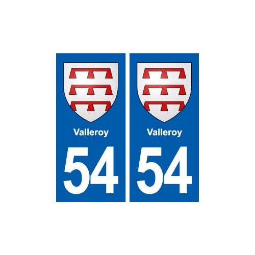 54 Valleroy blason autocollant plaque stickers ville