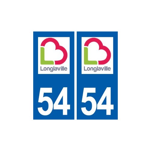 54 Longlaville logo autocollant plaque stickers ville