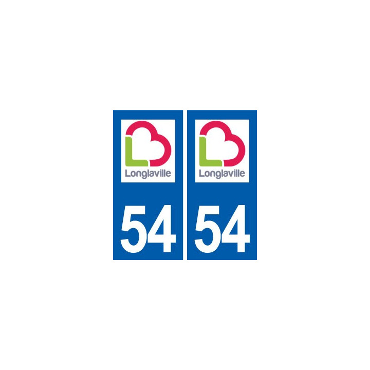 54 Longlaville logo autocollant plaque stickers ville